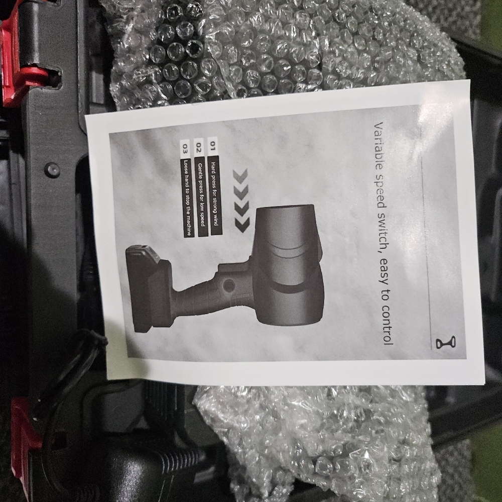 Black Cordless Leaf Blower Tool